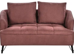 New Sofa dla 2 osób HOBRO Burgundowy Sofy Tapicerowane|Sofy Dwuosobowe