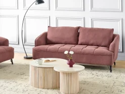 Discount Sofa dla 3 osób HOBRO Burgundowy Sofy Tapicerowane|Kolekcje Sof