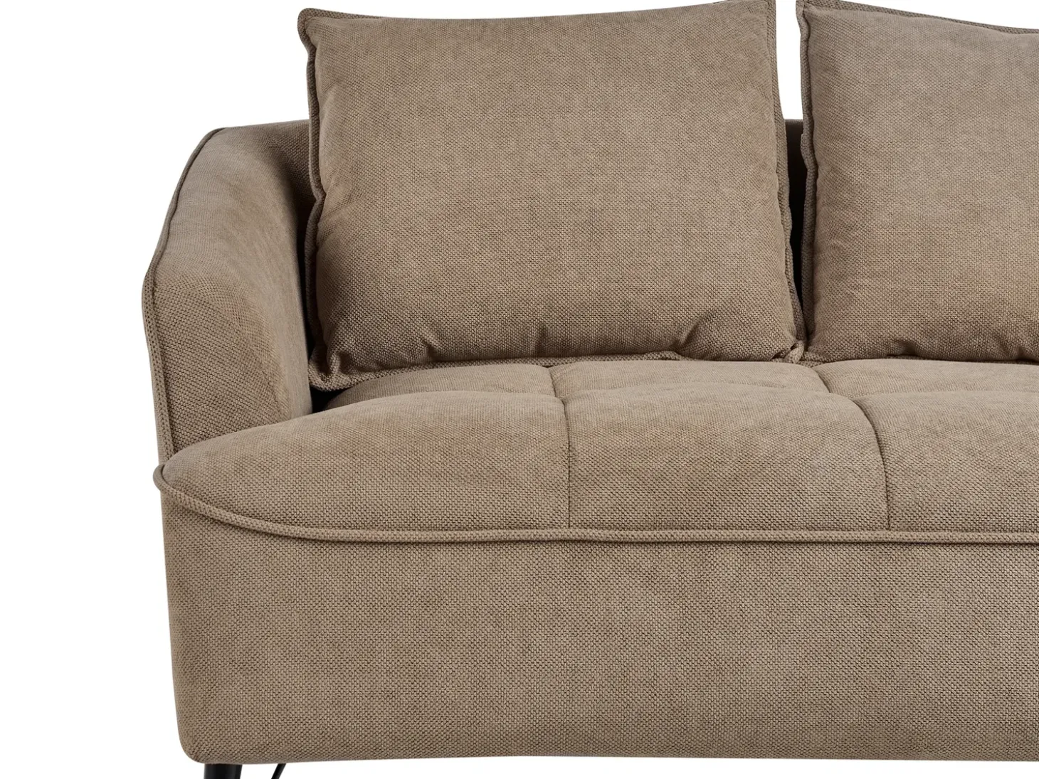 Sale Sofa dla 2 osób HOBRO Jasnobrązowy Sofy Tapicerowane|Sofy Dwuosobowe