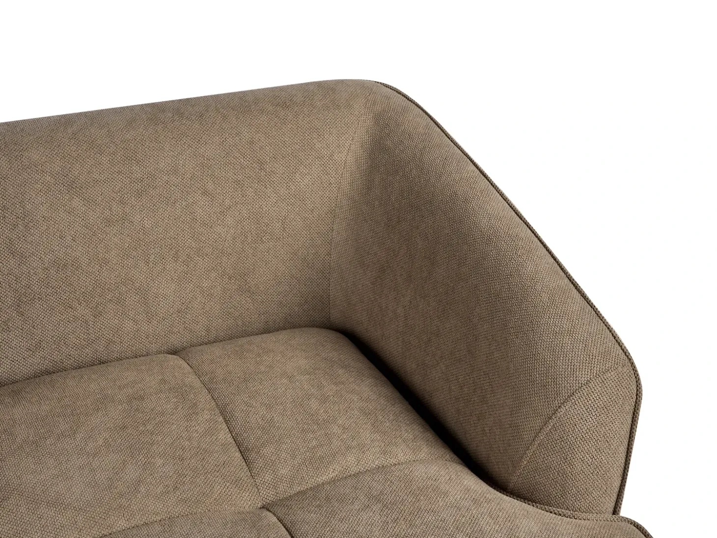Sale Sofa dla 2 osób HOBRO Jasnobrązowy Sofy Tapicerowane|Sofy Dwuosobowe