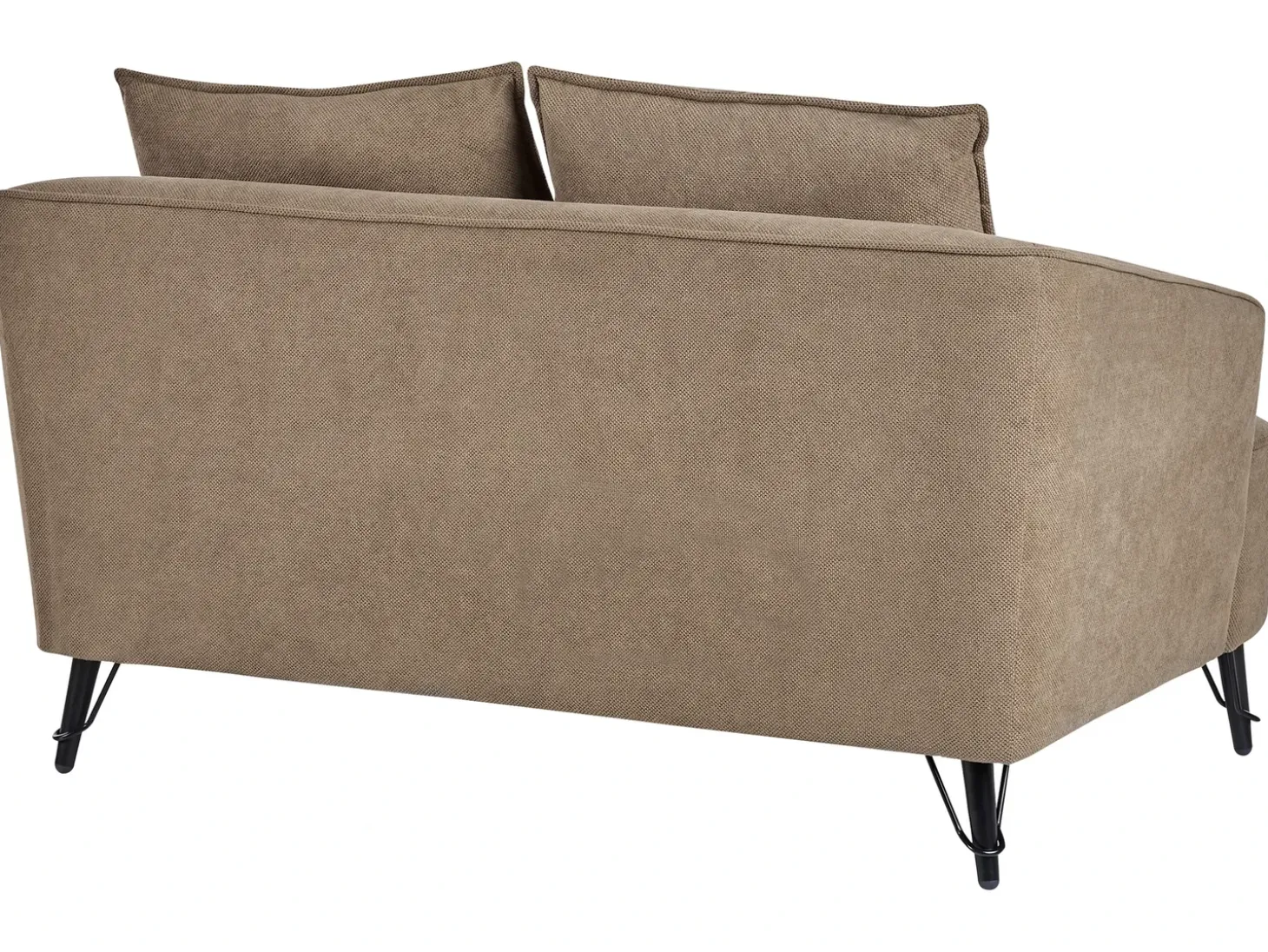 Sale Sofa dla 2 osób HOBRO Jasnobrązowy Sofy Tapicerowane|Sofy Dwuosobowe