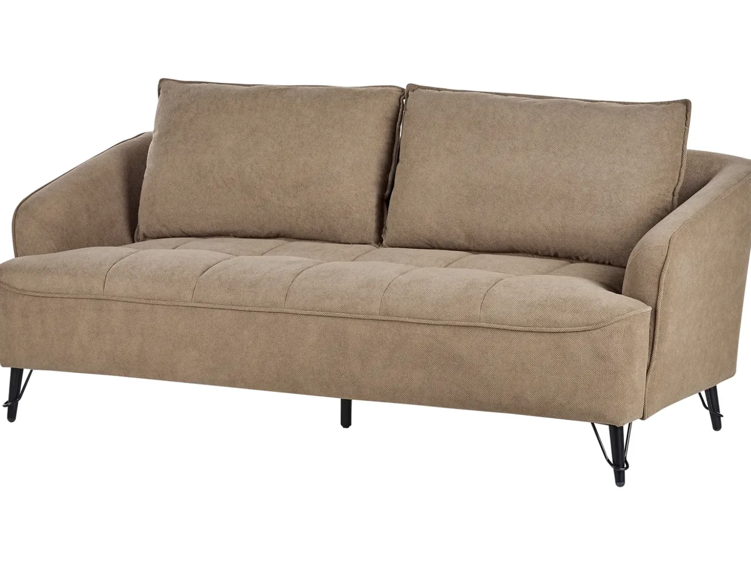 Best Sofa dla 3 osób HOBRO Jasnobrązowy Sofy Tapicerowane|Kolekcje Sof