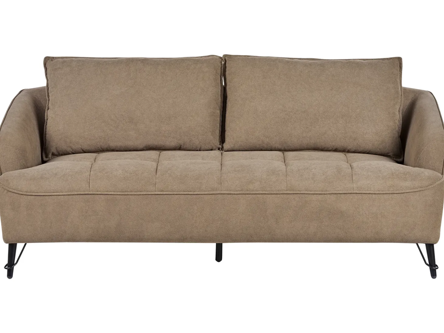 Best Sofa dla 3 osób HOBRO Jasnobrązowy Sofy Tapicerowane|Kolekcje Sof