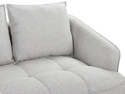 Outlet Sofa dla 2 osób HOBRO Jasnoszary Sofy Tapicerowane|Sofy Dwuosobowe