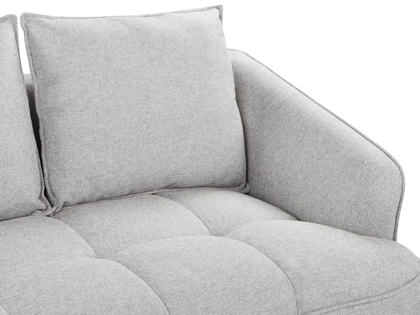 Outlet Sofa dla 2 osób HOBRO Jasnoszary Sofy Tapicerowane|Sofy Dwuosobowe