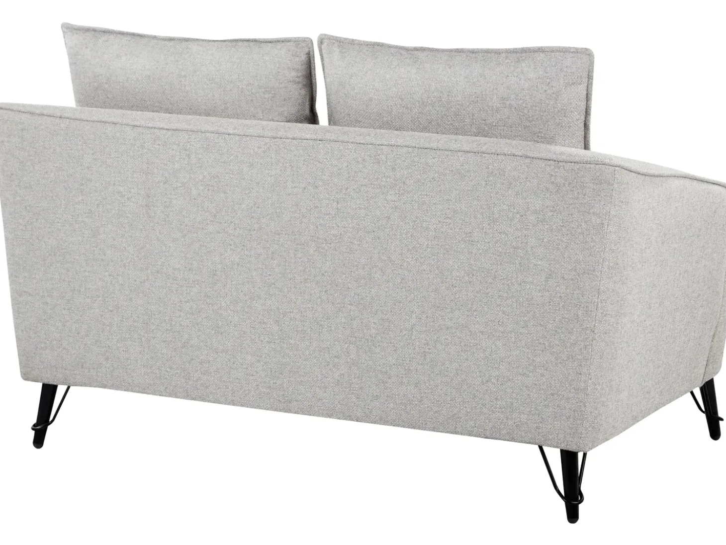 Outlet Sofa dla 2 osób HOBRO Jasnoszary Sofy Tapicerowane|Sofy Dwuosobowe