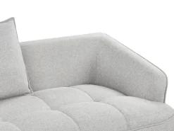 Outlet Sofa dla 2 osób HOBRO Jasnoszary Sofy Tapicerowane|Sofy Dwuosobowe