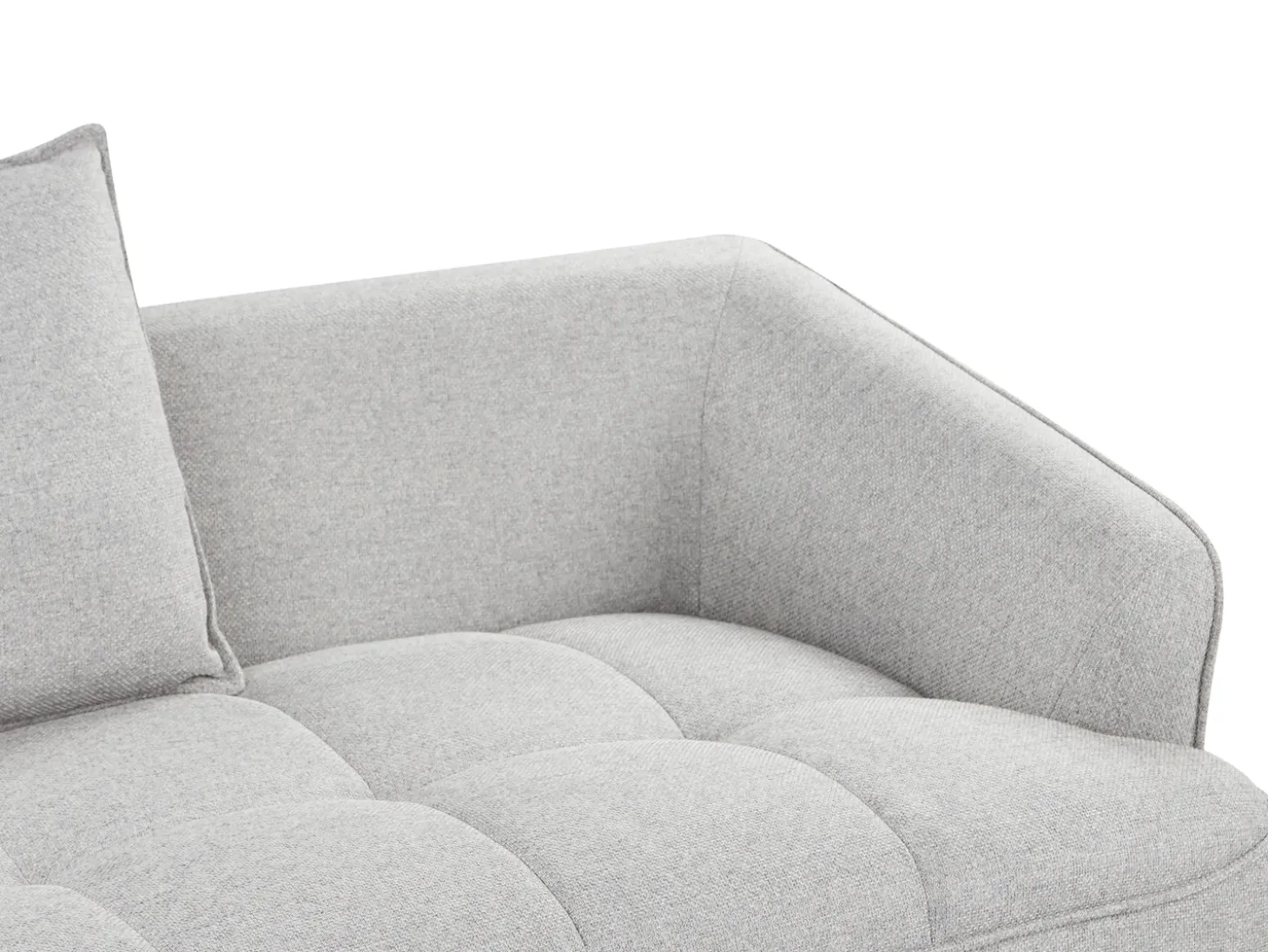 Outlet Sofa dla 2 osób HOBRO Jasnoszary Sofy Tapicerowane|Sofy Dwuosobowe