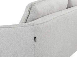 Outlet Sofa dla 2 osób HOBRO Jasnoszary Sofy Tapicerowane|Sofy Dwuosobowe