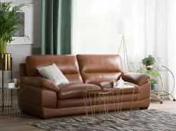 Hot Sofa dla 3 osób HORTEN Skóra naturalna Złoty brąz Kolekcje Sof|Sofy Skórzane