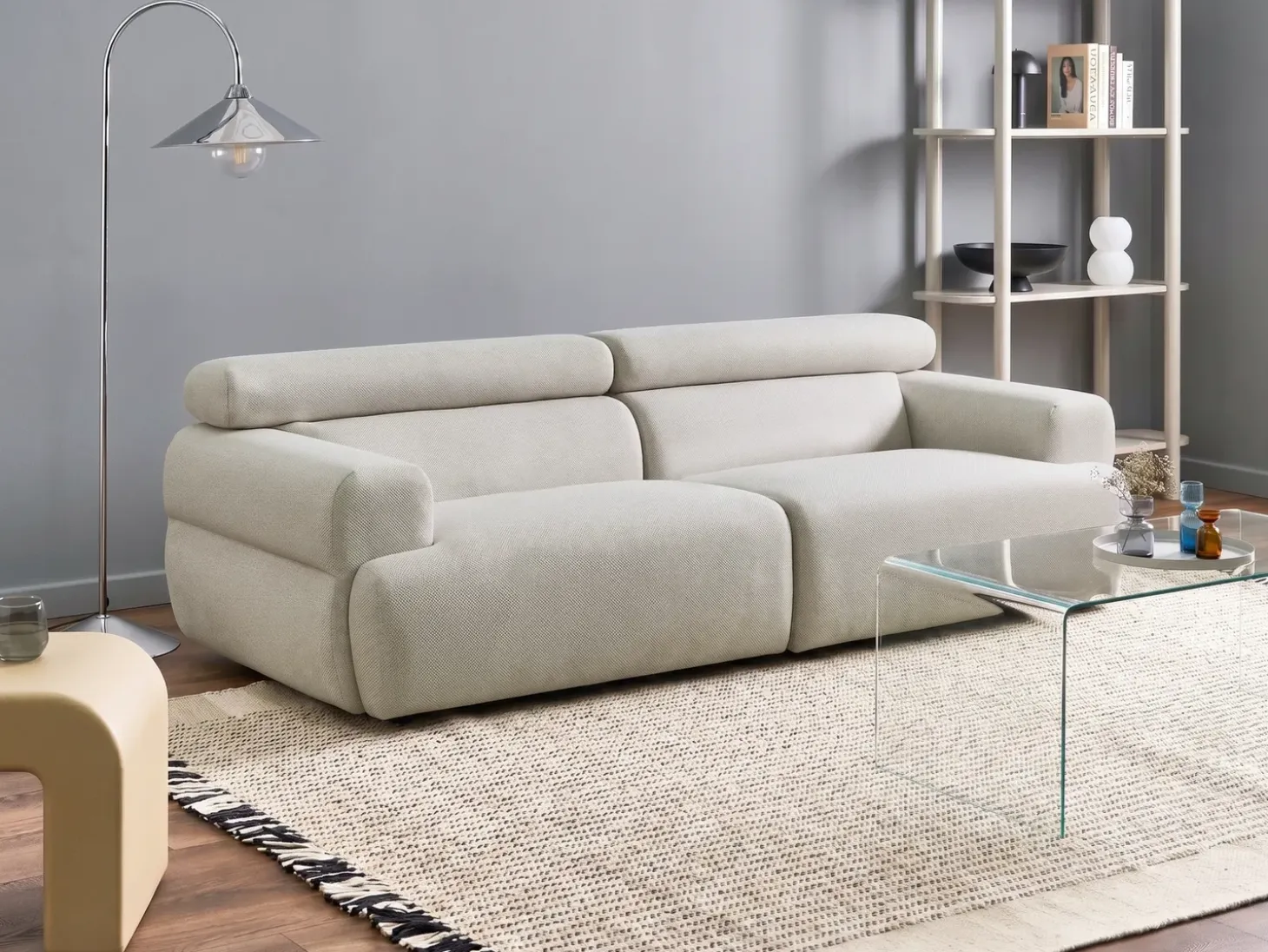 New Sofa dla 3 osób HOVDEN Złamana biel Sofy Tapicerowane|Wszystkie Sofy