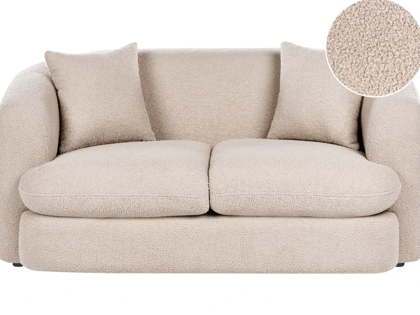 Discount Sofa dla 2 osób HUSBY Boucle Sofy Tapicerowane|Sofy Dwuosobowe