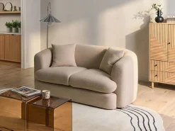Discount Sofa dla 2 osób HUSBY Boucle Sofy Tapicerowane|Sofy Dwuosobowe