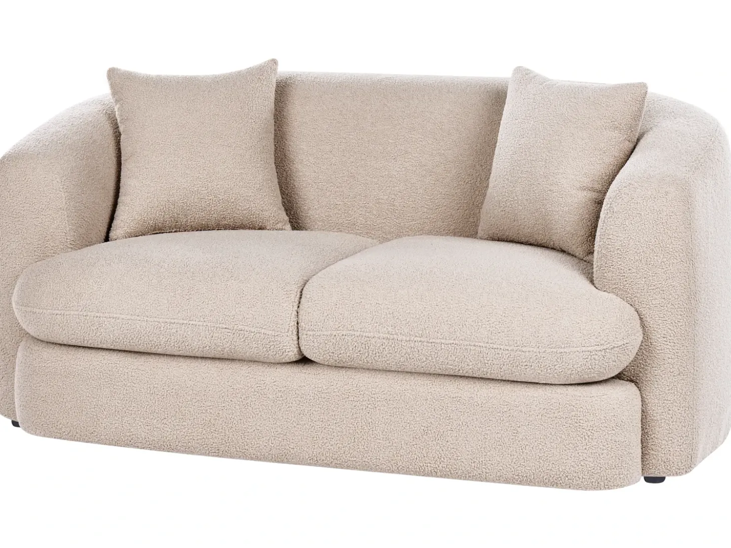 Discount Sofa dla 2 osób HUSBY Boucle Sofy Tapicerowane|Sofy Dwuosobowe