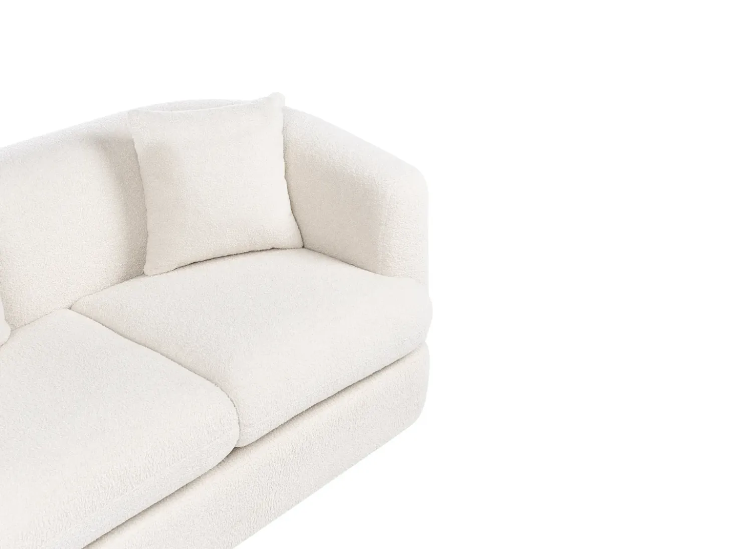 Sofa dla 2 osób HUSBY Boucle Złamana biel Sofy Tapicerowane|Sofy Dwuosobowe