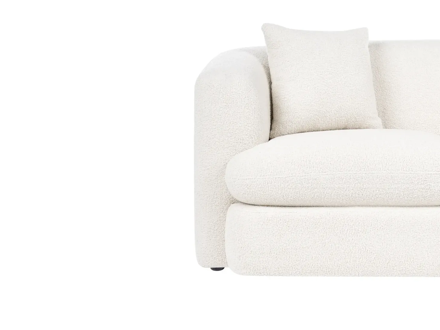 Sofa dla 2 osób HUSBY Boucle Złamana biel Sofy Tapicerowane|Sofy Dwuosobowe