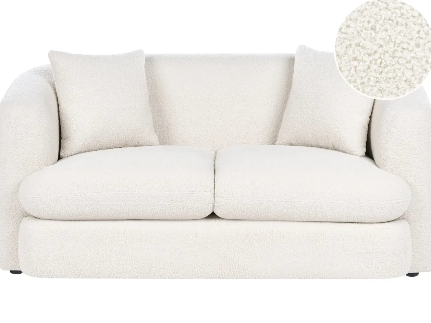 Sofa dla 2 osób HUSBY Boucle Złamana biel Sofy Tapicerowane|Sofy Dwuosobowe