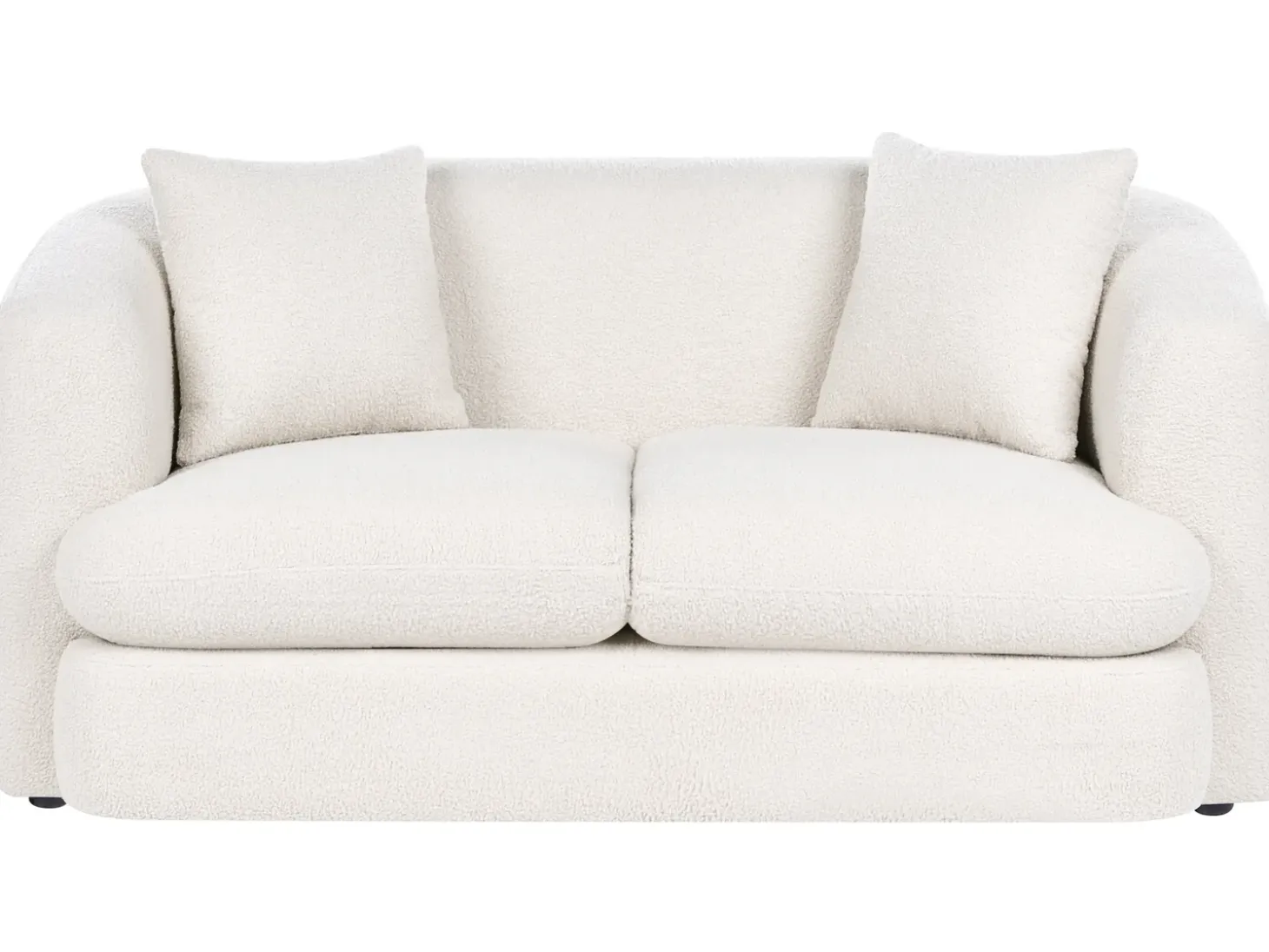 Sofa dla 2 osób HUSBY Boucle Złamana biel Sofy Tapicerowane|Sofy Dwuosobowe