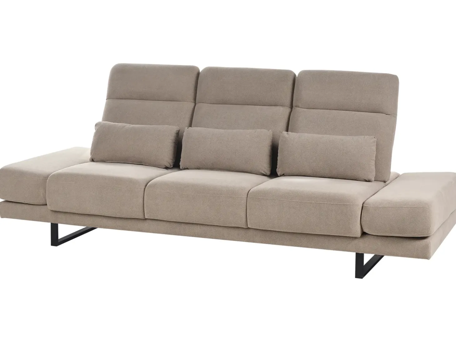 Outlet Sofa dla 3 osób IKAST Beżowoszary Sofy Tapicerowane|Kolekcje Sof