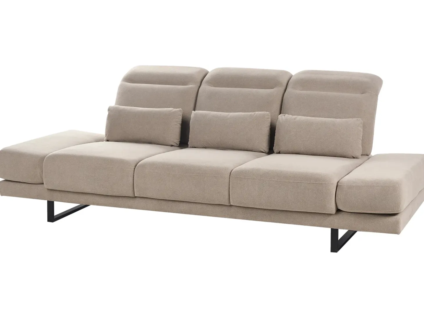 Outlet Sofa dla 3 osób IKAST Beżowoszary Sofy Tapicerowane|Kolekcje Sof