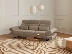 Outlet Sofa dla 3 osób IKAST Beżowoszary Sofy Tapicerowane|Kolekcje Sof