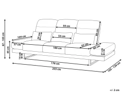Sofa dla 3 osób IKAST Beżowy Sofy Tapicerowane|Kolekcje Sof