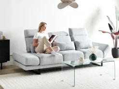 Sofa dla 3 osób IKAST Jasnoszary Sofy Tapicerowane|Kolekcje Sof