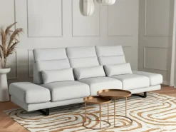 Sofa dla 3 osób IKAST Jasnoszary Sofy Tapicerowane|Kolekcje Sof