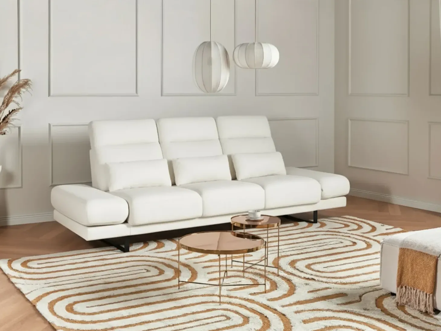 Best Sofa dla 3 osób IKAST Złamana biel Sofy Tapicerowane|Kolekcje Sof