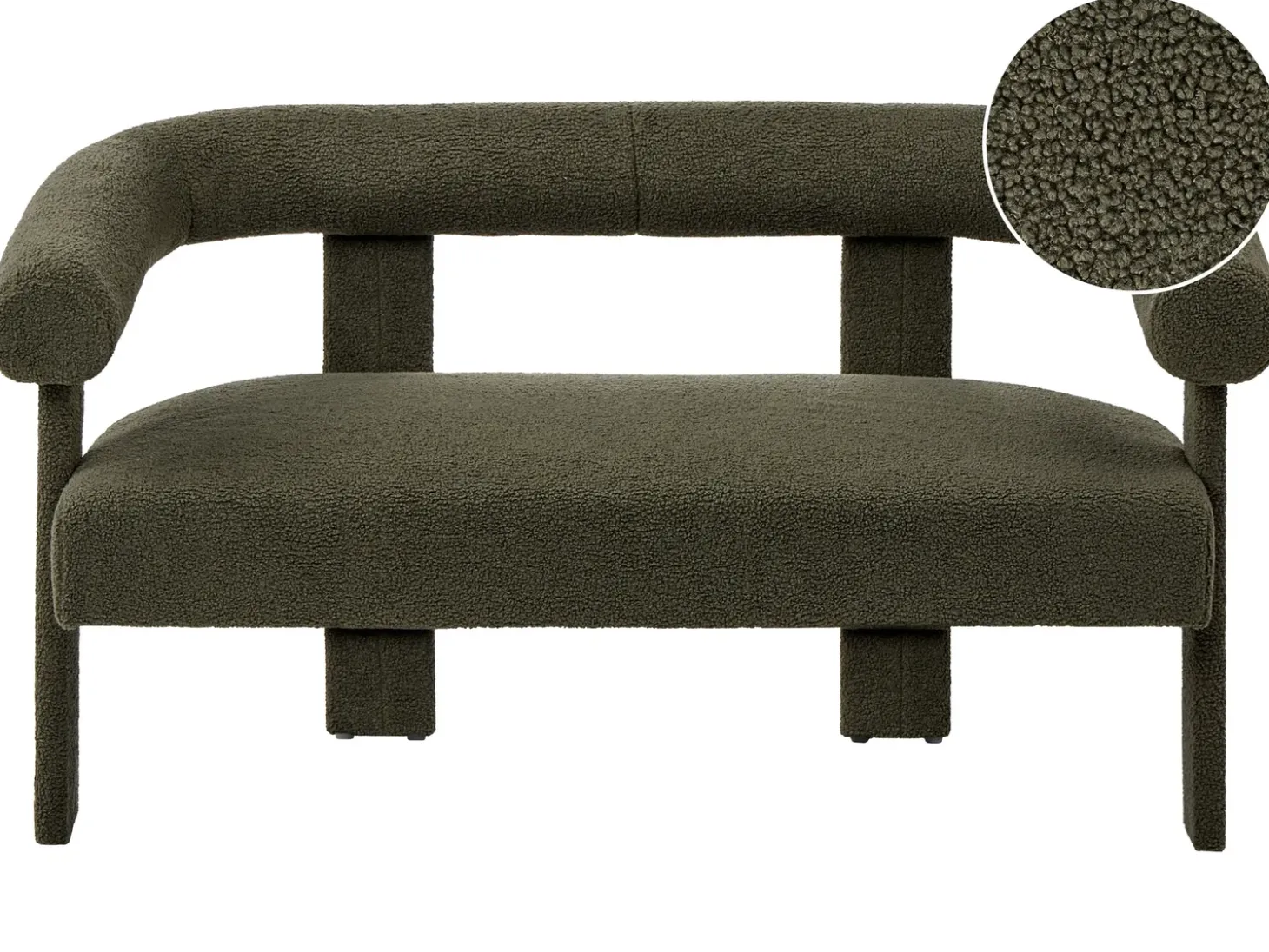 Sale Sofa dla 2 osób ILBRO Boucle Ciemno Sofy Tapicerowane|Sofy Dwuosobowe