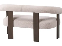Outlet Sofa dla 2 osób ILBRO Boucle Ciemny brąz/ beżowy Sofy Tapicerowane|Sofy Dwuosobowe