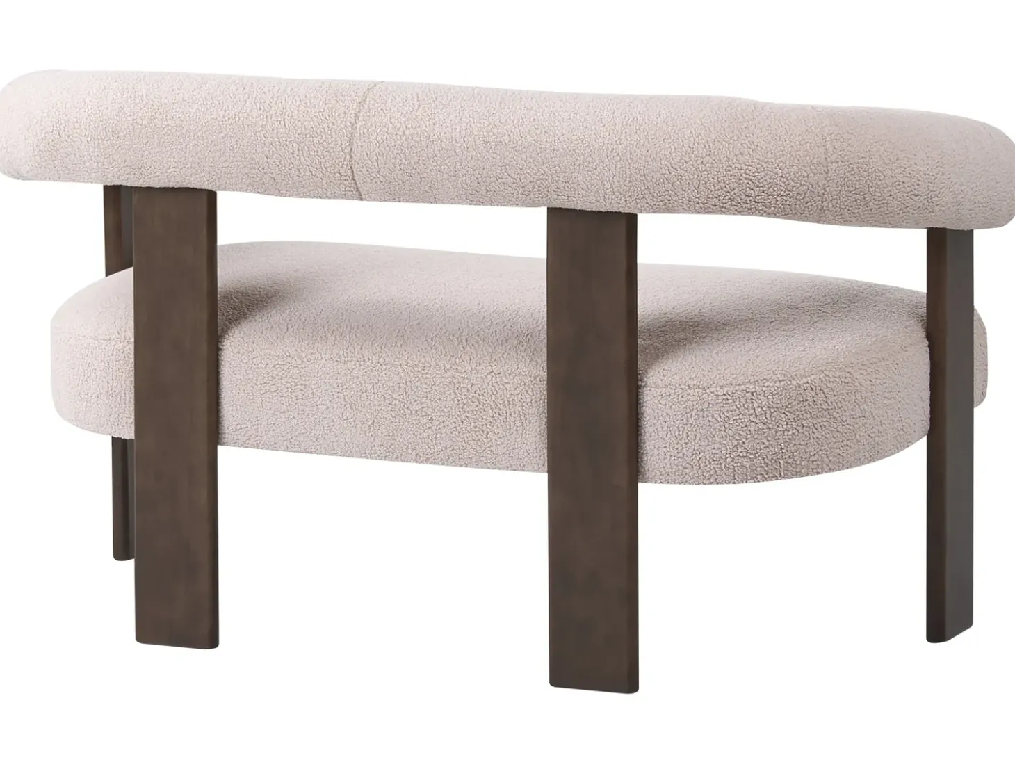 Outlet Sofa dla 2 osób ILBRO Boucle Ciemny brąz/ beżowy Sofy Tapicerowane|Sofy Dwuosobowe