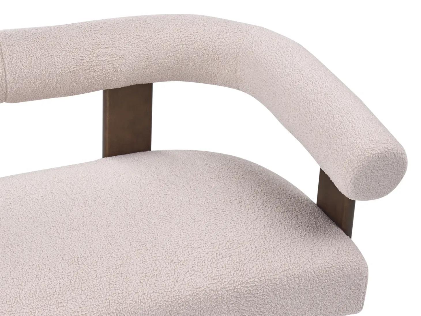 Outlet Sofa dla 2 osób ILBRO Boucle Ciemny brąz/ beżowy Sofy Tapicerowane|Sofy Dwuosobowe