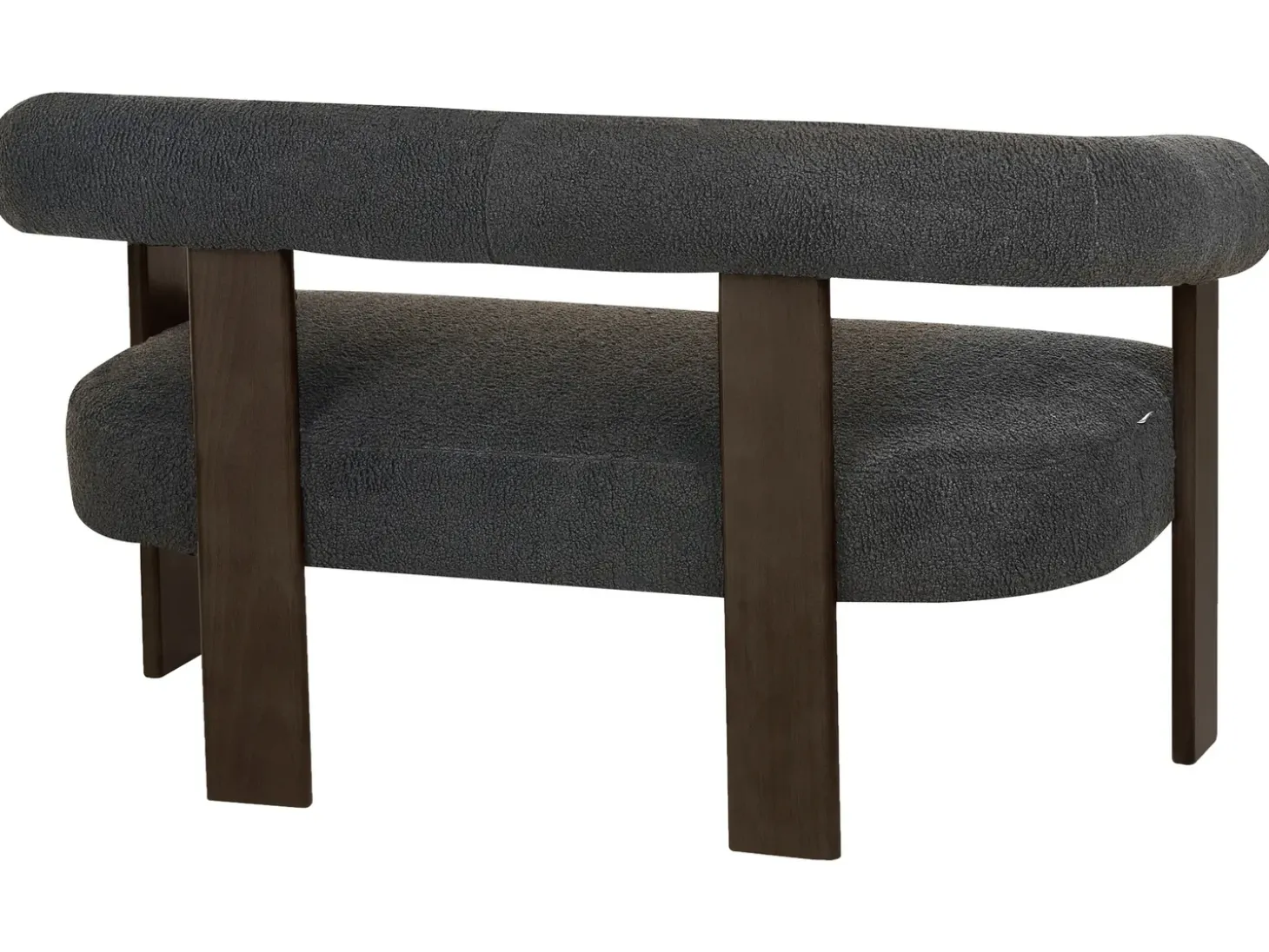 Best Sofa dla 2 osób ILBRO Boucle Czarny/ ciemny brąz Sofy Tapicerowane|Sofy Dwuosobowe