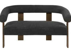 Best Sofa dla 2 osób ILBRO Boucle Czarny/ ciemny brąz Sofy Tapicerowane|Sofy Dwuosobowe