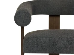 Best Sofa dla 2 osób ILBRO Boucle Czarny/ ciemny brąz Sofy Tapicerowane|Sofy Dwuosobowe