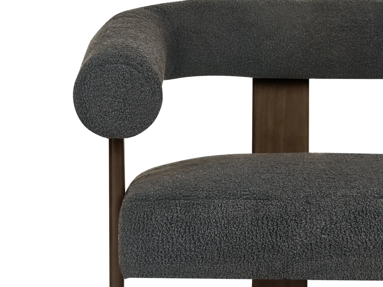 Best Sofa dla 2 osób ILBRO Boucle Czarny/ ciemny brąz Sofy Tapicerowane|Sofy Dwuosobowe