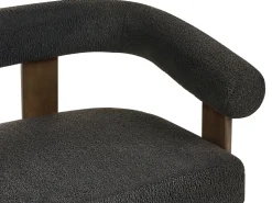 Best Sofa dla 2 osób ILBRO Boucle Czarny/ ciemny brąz Sofy Tapicerowane|Sofy Dwuosobowe