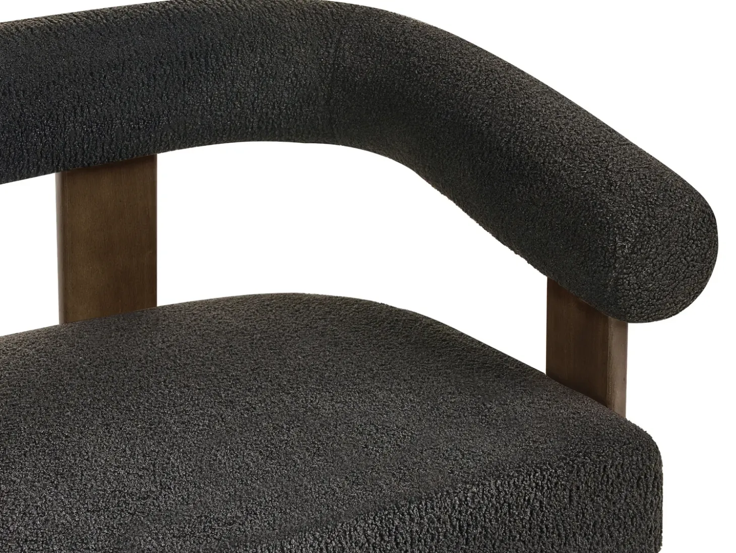Best Sofa dla 2 osób ILBRO Boucle Czarny/ ciemny brąz Sofy Tapicerowane|Sofy Dwuosobowe