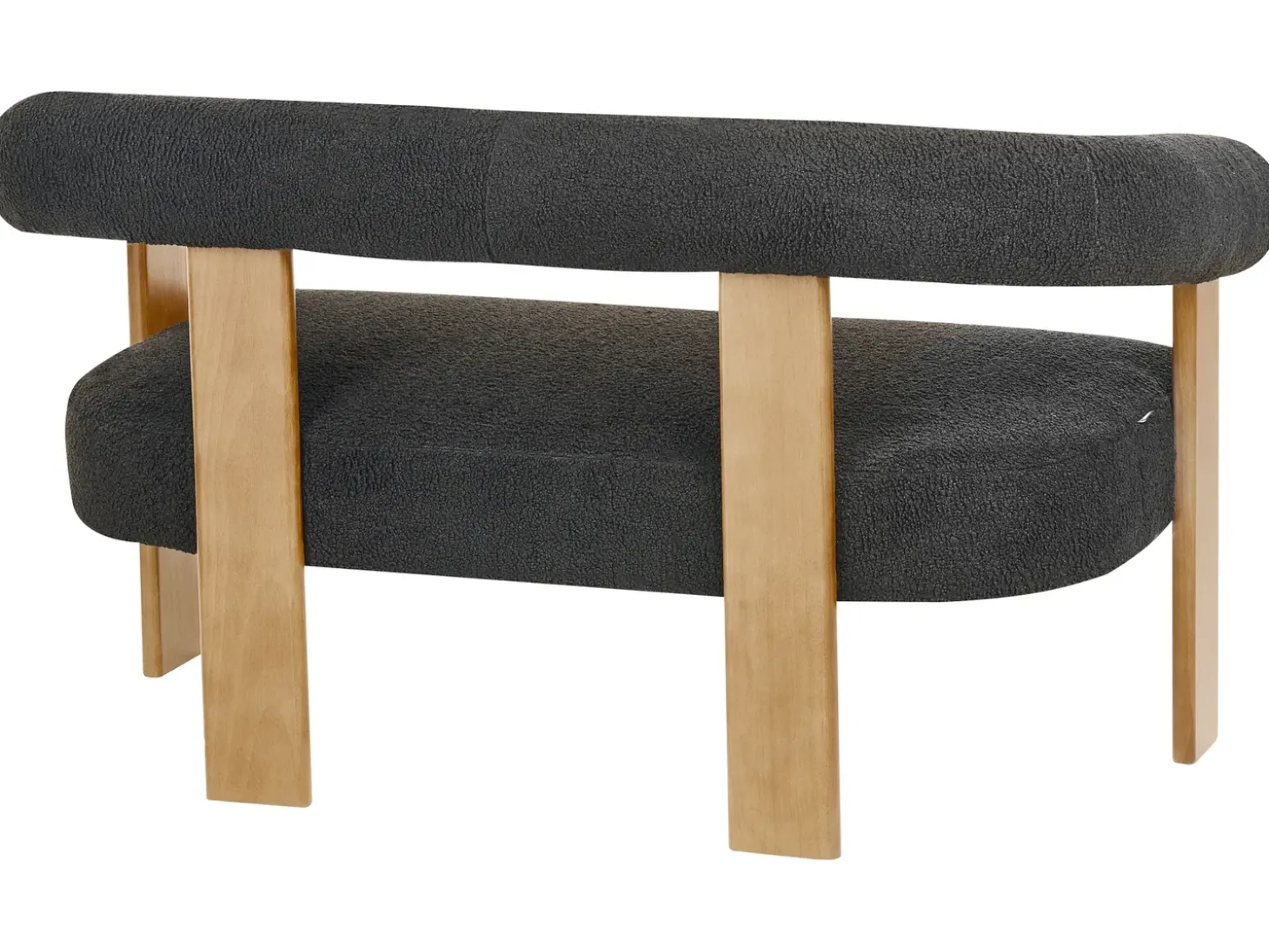Outlet Sofa dla 2 osób ILBRO Boucle Czarny/ jasny brąz Sofy Tapicerowane|Sofy Dwuosobowe