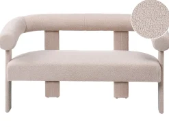 Outlet Sofa dla 2 osób ILBRO Boucle Jasno Sofy Tapicerowane|Sofy Dwuosobowe
