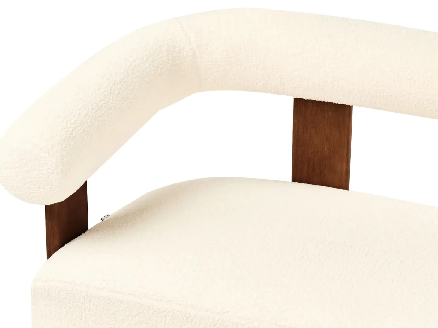 New Sofa dla 2 osób ILBRO Boucle Złamana biel/ ciemny brąz Sofy Tapicerowane|Sofy Dwuosobowe