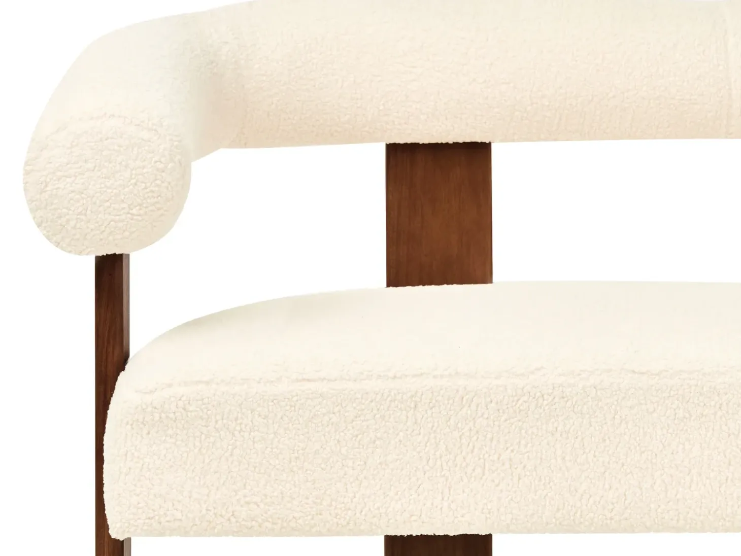 New Sofa dla 2 osób ILBRO Boucle Złamana biel/ ciemny brąz Sofy Tapicerowane|Sofy Dwuosobowe
