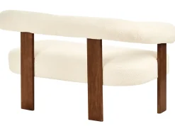 New Sofa dla 2 osób ILBRO Boucle Złamana biel/ ciemny brąz Sofy Tapicerowane|Sofy Dwuosobowe