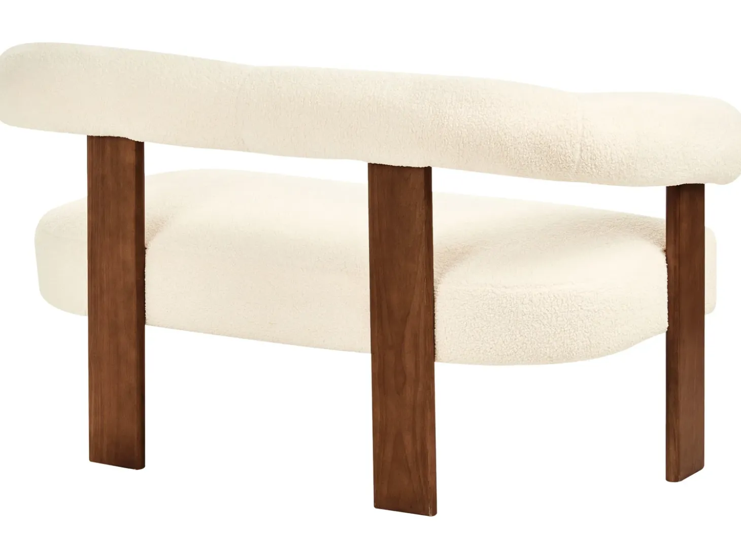 New Sofa dla 2 osób ILBRO Boucle Złamana biel/ ciemny brąz Sofy Tapicerowane|Sofy Dwuosobowe