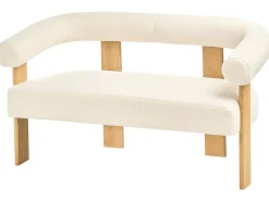 Outlet Sofa dla 2 osób ILBRO Boucle Złamana biel/ jasny brąz Sofy Tapicerowane|Sofy Dwuosobowe