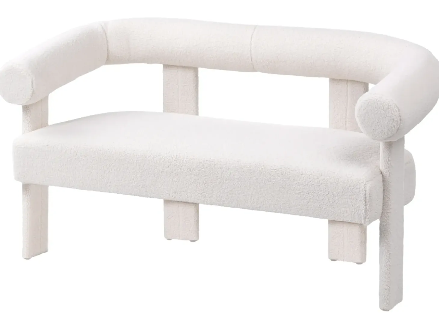 Online Sofa dla 2 osób ILBRO Boucle Złamana biel Sofy Tapicerowane|Sofy Dwuosobowe