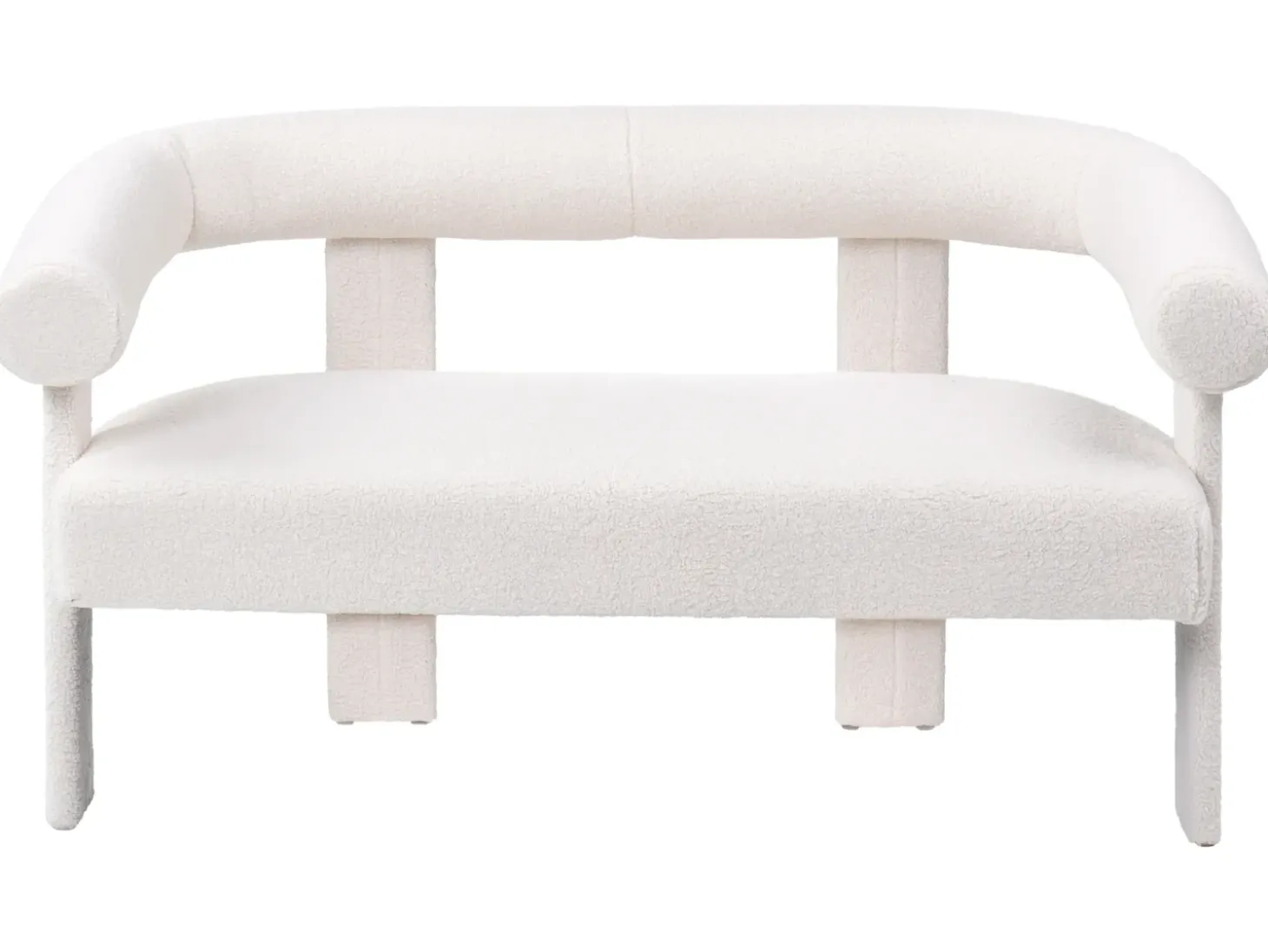 Online Sofa dla 2 osób ILBRO Boucle Złamana biel Sofy Tapicerowane|Sofy Dwuosobowe
