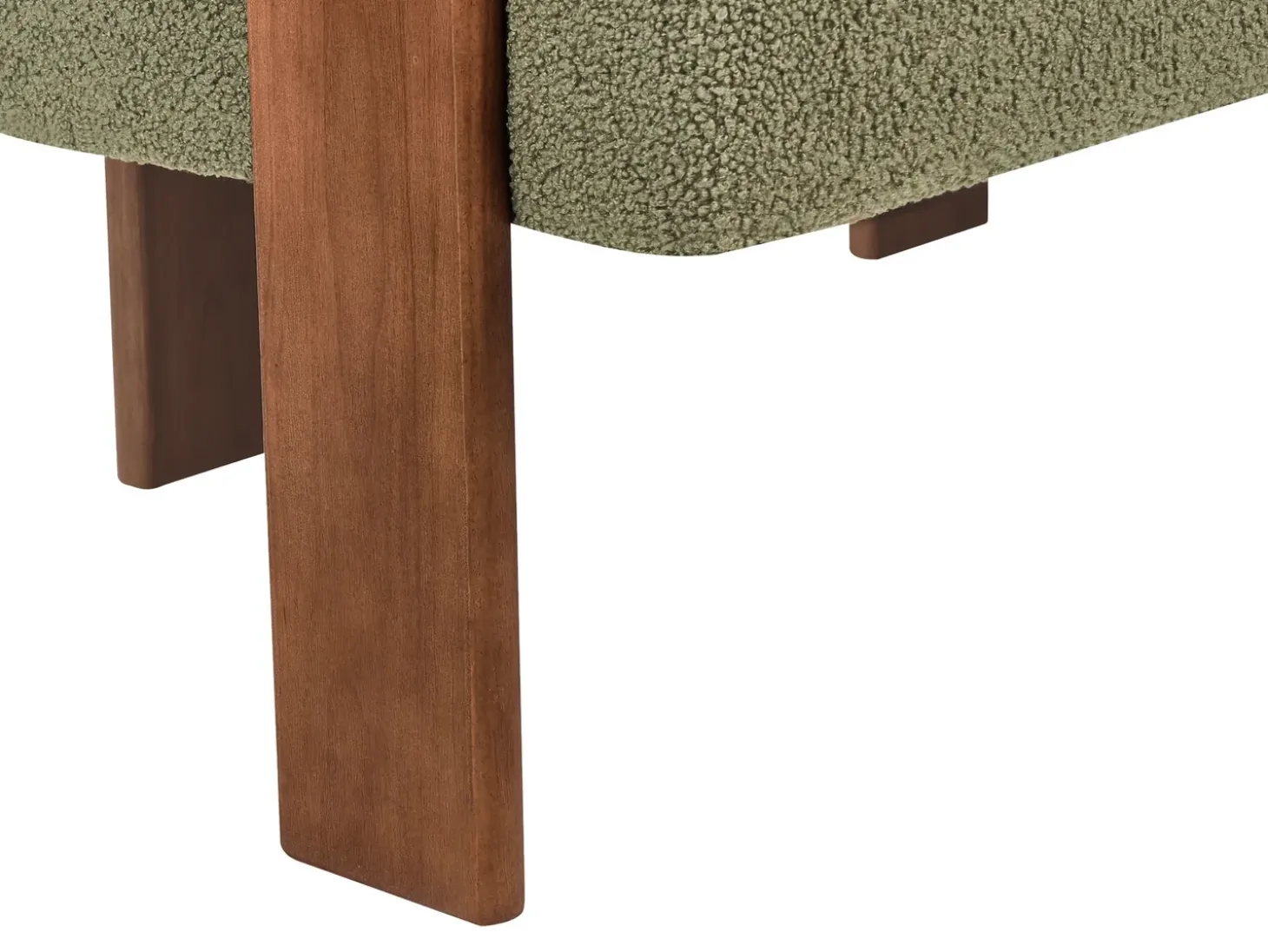 Sofa dla 2 osób ILBRO Boucle Zielony/ ciemny brąz Sofy Tapicerowane|Sofy Dwuosobowe
