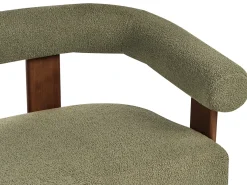 Sofa dla 2 osób ILBRO Boucle Zielony/ ciemny brąz Sofy Tapicerowane|Sofy Dwuosobowe